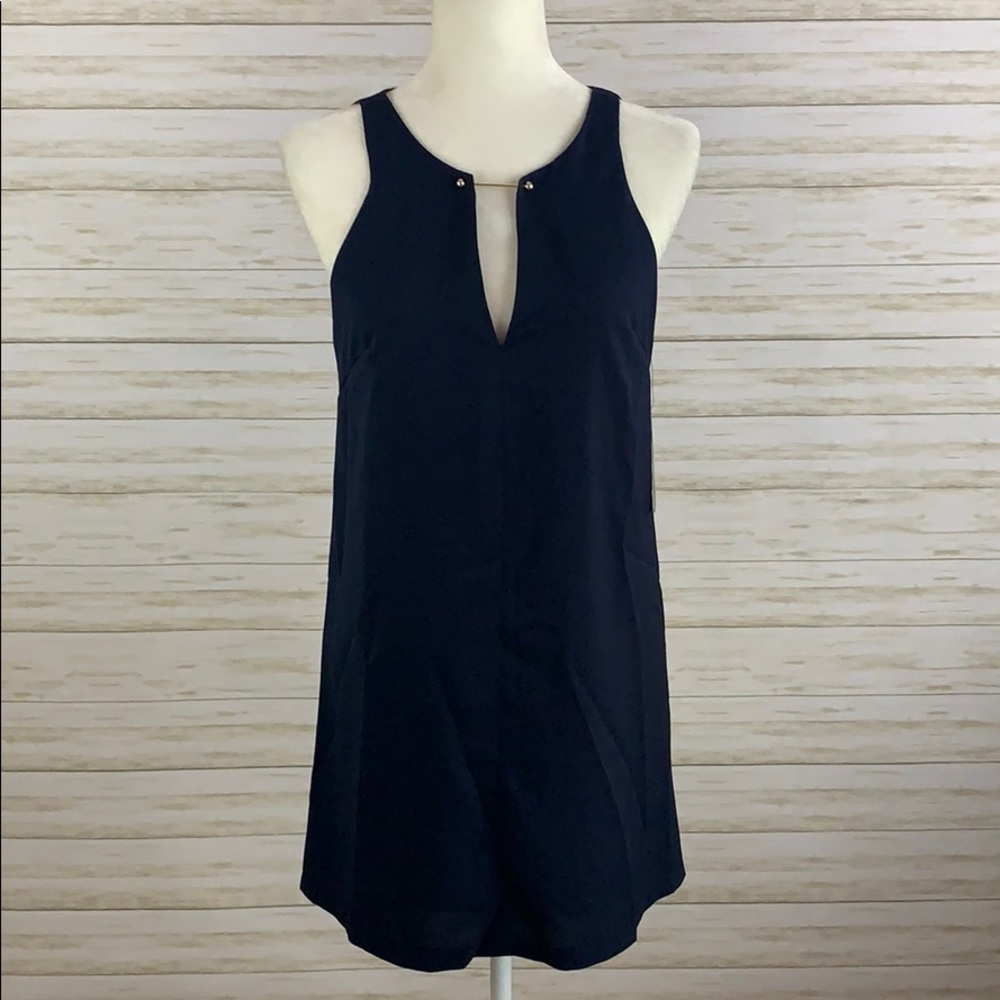Lulu’s Navy Blue Trapeze Dress